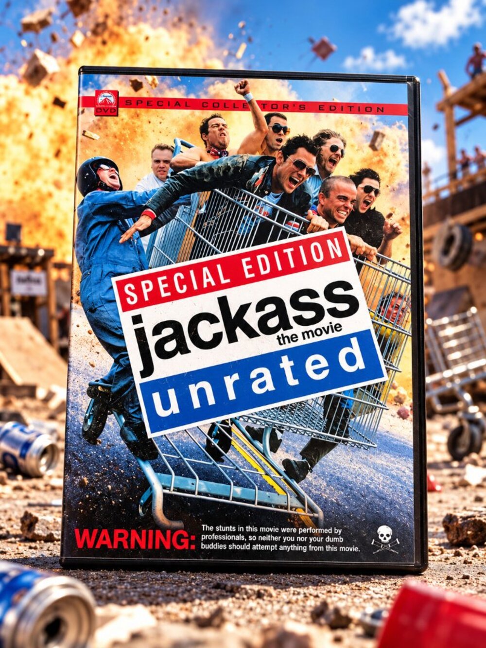 Jackass The Movie (DVD, Region 1) Very Good condition from personal collection!